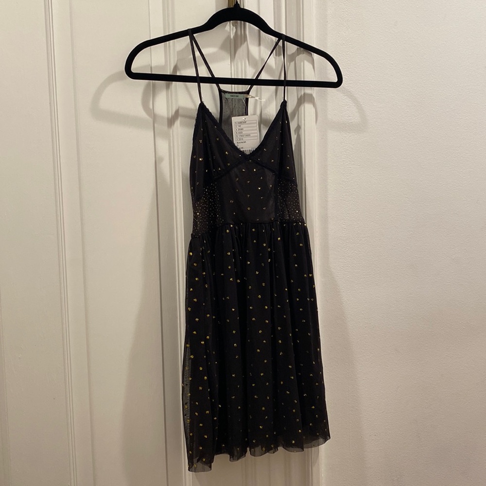 Black and gold Kimchi Blue dress